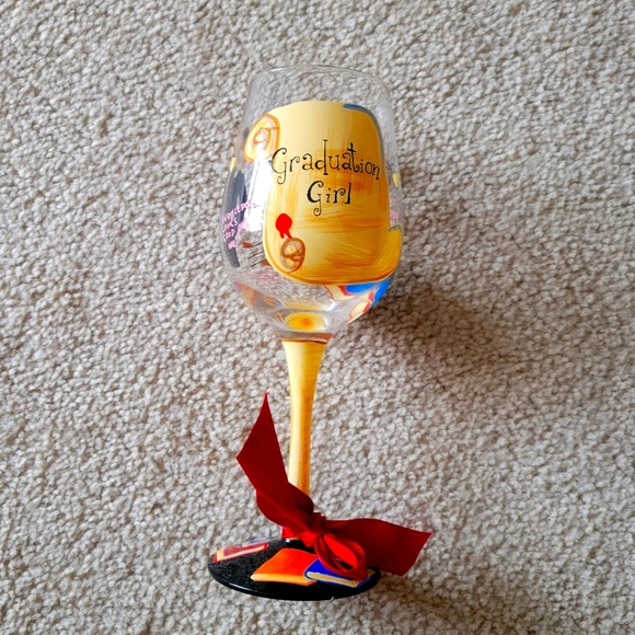 Lolita Graduation Girl hand-painted wine glass - Picture 1 of 4